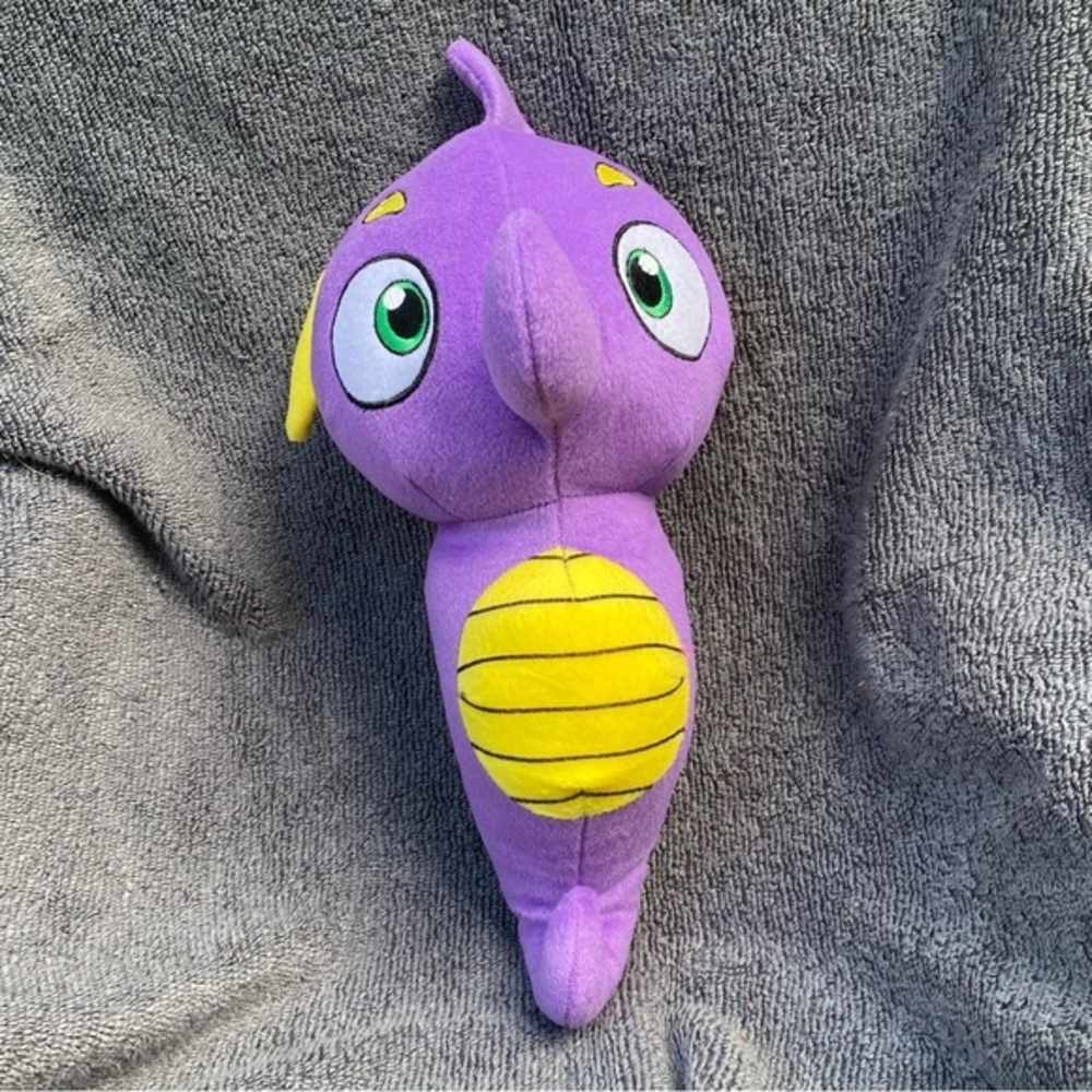 Sugar‎ Loaf Sea Horse Push Stuffed Animal Purple Yellow 13”